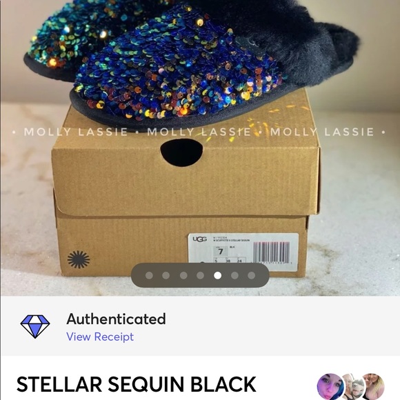 STELLAR SEQUIN BLACK IRIDESCENT ✨ SCUFFETTE - Picture 6 of 8